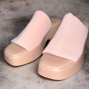 Platform Slip On Chunky Sandals